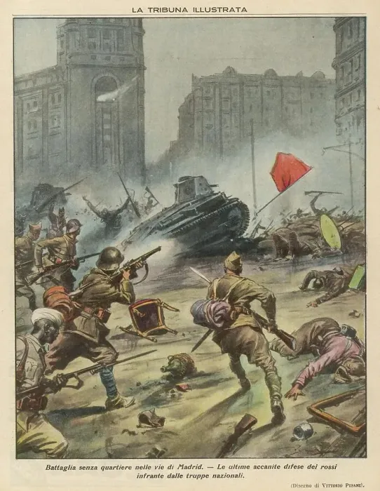 Framed Print : MADRID STREET BATTLE 36