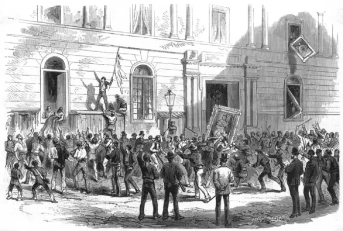 Framed Print : Madrid Street Riot / 1868 Framed Print : Madrid Street Riot / 1868