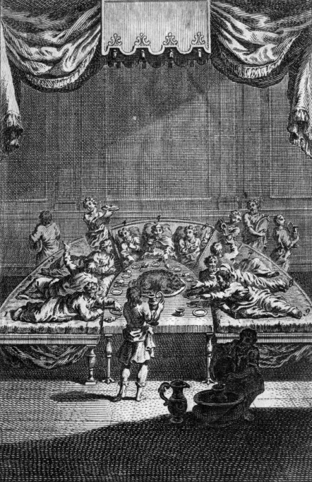 Framed Print : Maecenas at a banquet with Nasidienus Framed Print : Maecenas at a banquet with Nasidienus