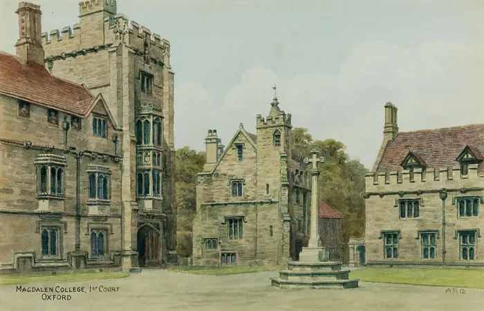 Framed Print : Magdalen College, First Court, Oxford, Oxfordshire Framed Print : Magdalen College, First Court, Oxford, Oxfordshire
