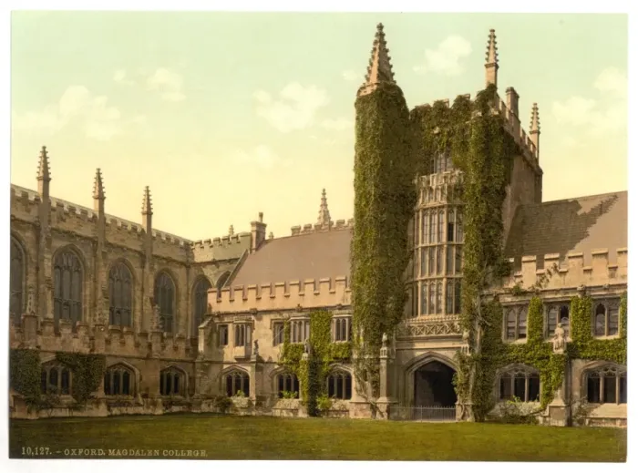 Framed Print : Magdalen College, Founders Tower and Cloisters, Oxford, Eng Framed Print : Magdalen College, Founders Tower and Cloisters, Oxford, Eng