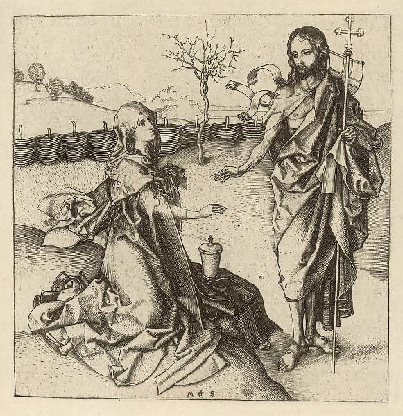 Magdalen and Jesus. MARY MAGDALEN sees Jesus resurrected from his tomb