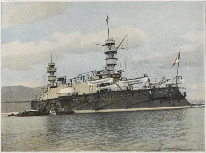 Framed Print : Magenta French Warship Framed Print : Magenta French Warship