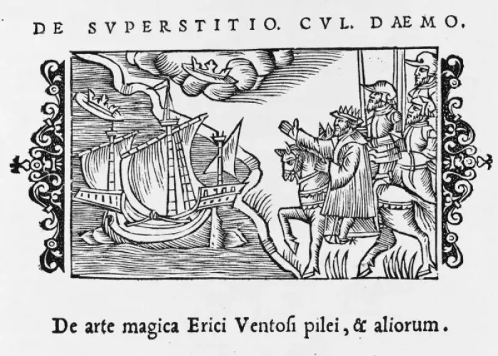 Framed Print : Magician conjuring up favourable winds, Scandinavia Framed Print : Magician conjuring up favourable winds, Scandinavia
