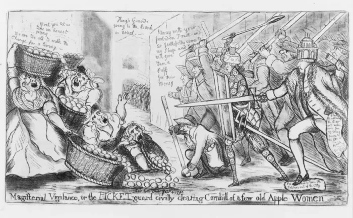 Framed Print : Magisterial vigilance, or the picket guard civilly clearing Framed Print : Magisterial vigilance, or the picket guard civilly clearing