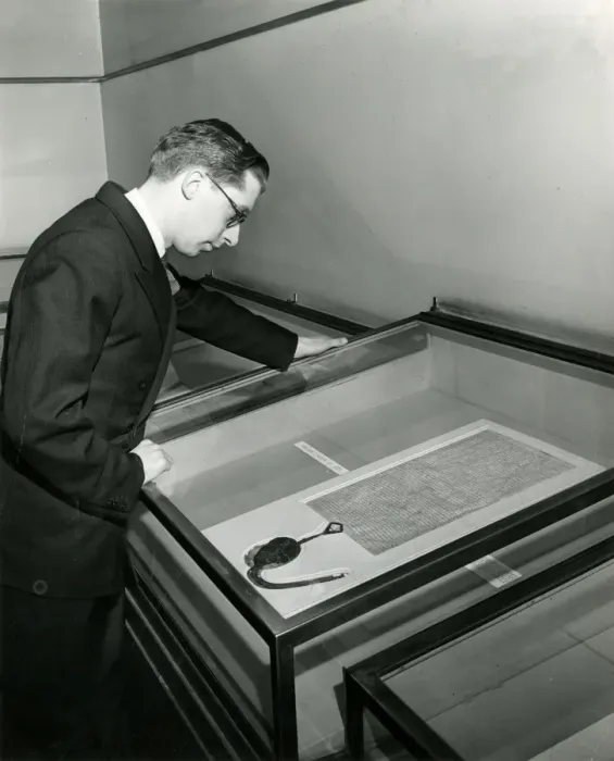 Framed Print : Magna Carta in a Museum Framed Print : Magna Carta in a Museum