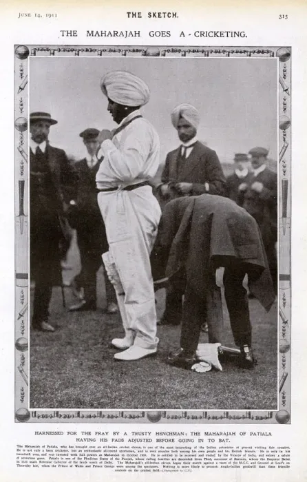 Framed Print : The Maharajah goes a-cricketing Framed Print : The Maharajah goes a-cricketing