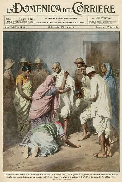 Mahatma Gandhi arrested for civil disobedience