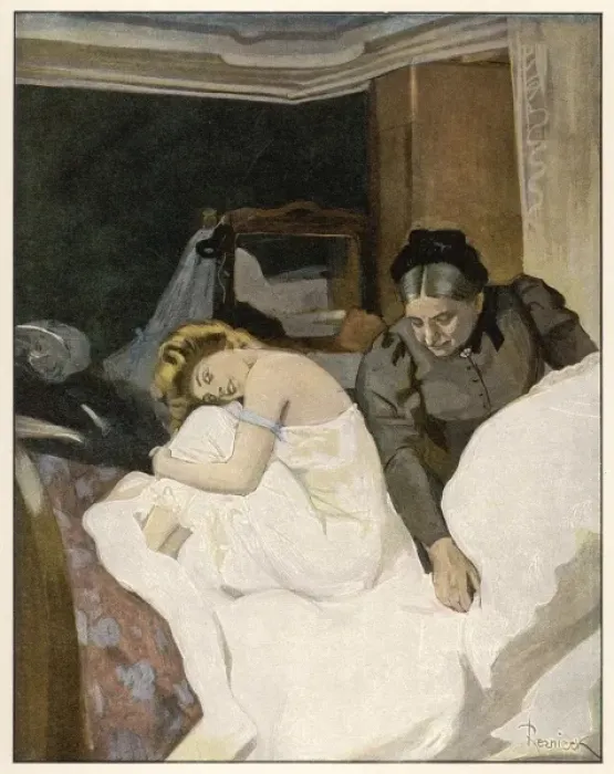 Framed Print : Maid and Bed Framed Print : Maid and Bed