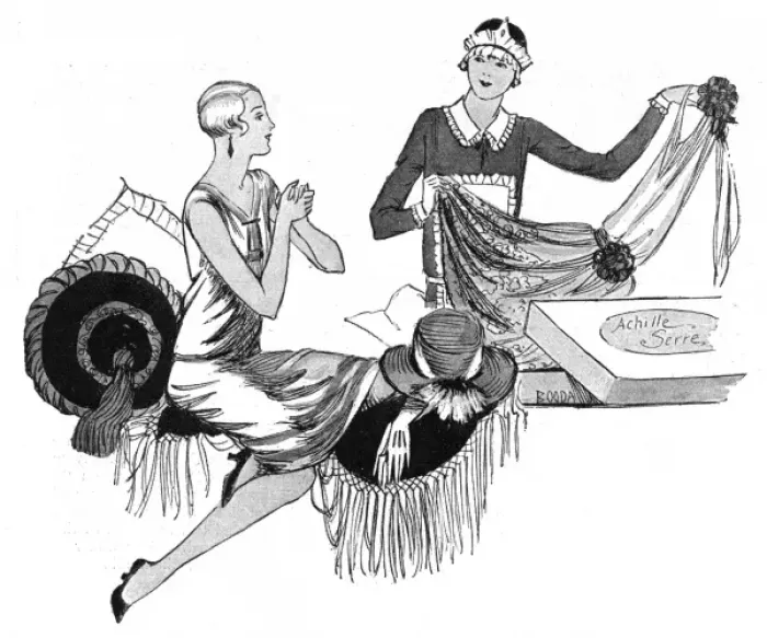 Framed Print : Maid presents dry-cleaned dress to a lady Framed Print : Maid presents dry-cleaned dress to a lady