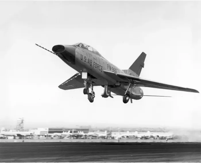 Framed Print : Maiden flight of the first North American F-100D Super Sabre Framed Print : Maiden flight of the first North American F-100D Super Sabre