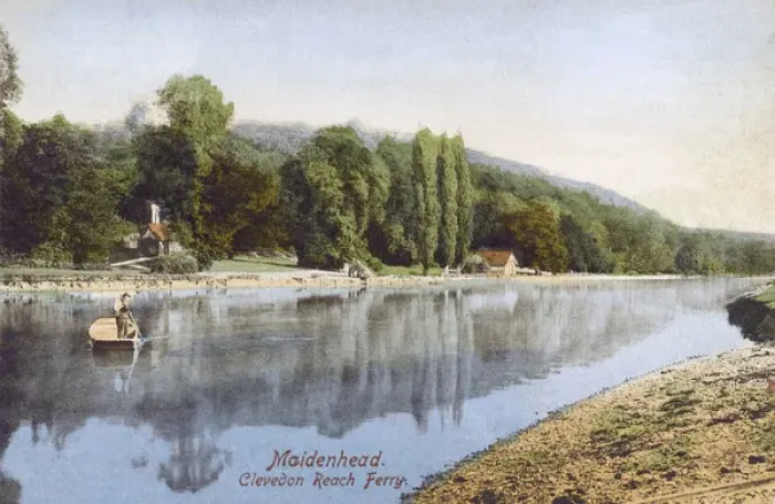 Framed Print : Maidenhead, Berkshire - Cliveden Reach Ferry Framed Print : Maidenhead, Berkshire - Cliveden Reach Ferry