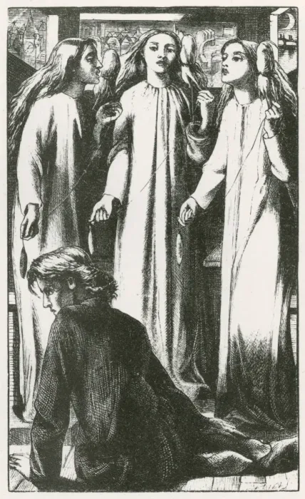 Framed Print : The Maids of Elfinmere by D. G. Rossetti Framed Print : The Maids of Elfinmere by D. G. Rossetti