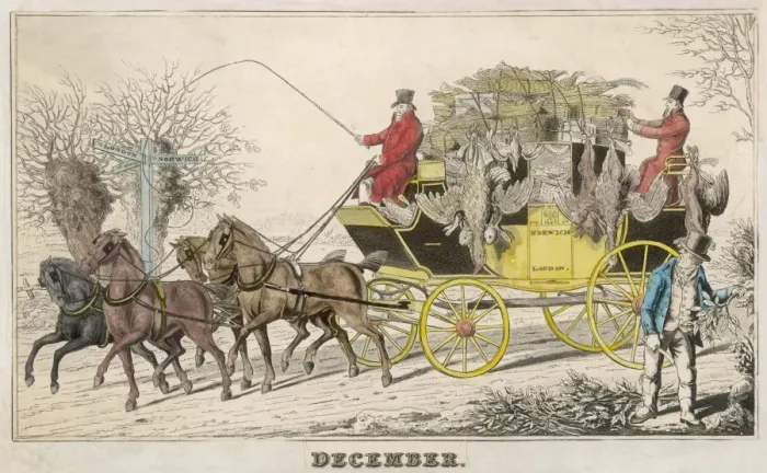 Framed Print : Mail Coach / Cargo of Game Framed Print : Mail Coach / Cargo of Game