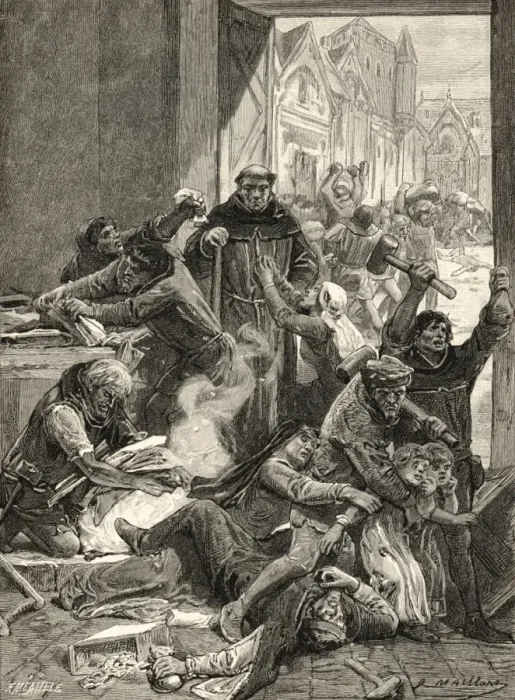 Framed Print : Maillotin Riots, Paris Framed Print : Maillotin Riots, Paris