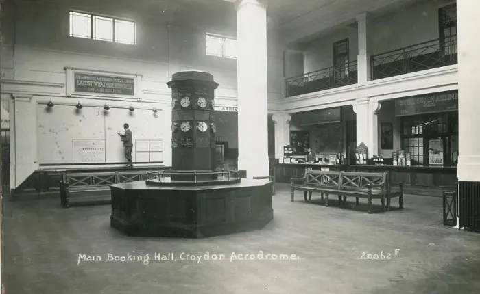 Framed Print : Main Booking Hall, Croydon Aerodrome, Surrey Framed Print : Main Booking Hall, Croydon Aerodrome, Surrey