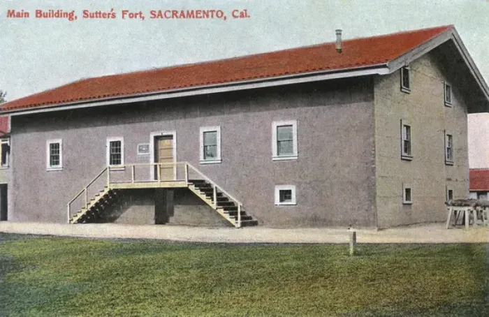 Framed Print : Main building, Sutters Fort, Sacramento, California, USA