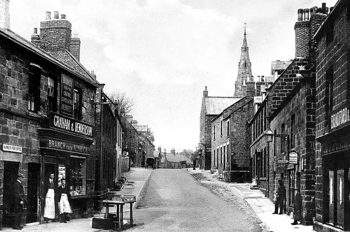 Framed Print : Main Street, Alnmouth, early 1900s Framed Print : Main Street, Alnmouth, early 1900s