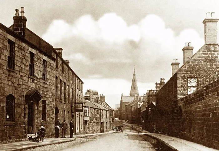 Framed Print : Main Street, Alnmouth, early 1900s Framed Print : Main Street, Alnmouth, early 1900s