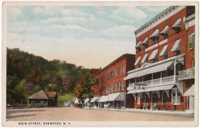 Framed Print : Main Street, Brewster, Putnam County, New York State, USA Date: circa 1908 Framed Print : Main Street, Brewster, Putnam County, New York State, USA Date: circa 1908