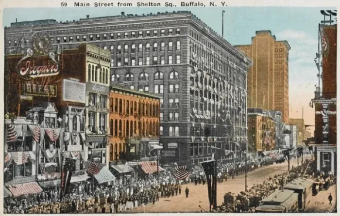 Framed Print : Main Street, Buffalo, New York State Framed Print : Main Street, Buffalo, New York State