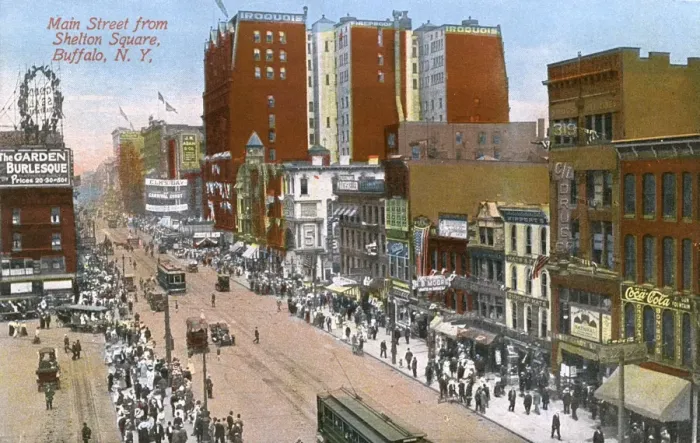Framed Print : Main Street, Buffalo, New York State, USA Framed Print : Main Street, Buffalo, New York State, USA