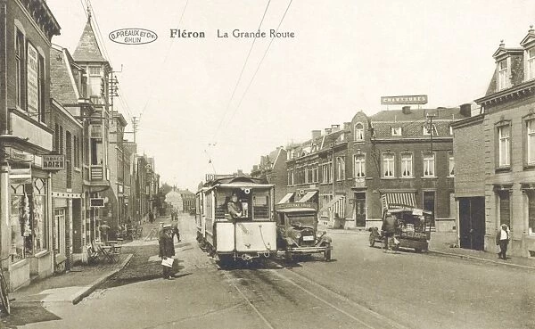 The Main street at Fleron, France