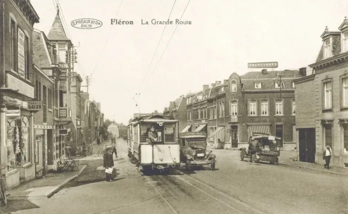 Framed Print : The Main street at Fleron, France Framed Print : The Main street at Fleron, France
