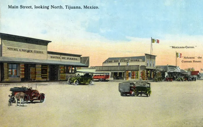 Framed Print : Main Street - looking North - Tijuana, Mexico Framed Print : Main Street - looking North - Tijuana, Mexico