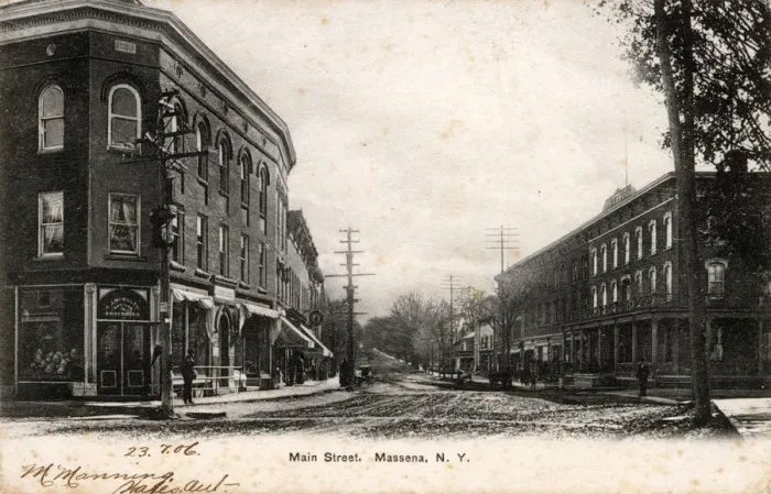 Framed Print : Main Street, Massena, New York State, USA Framed Print : Main Street, Massena, New York State, USA