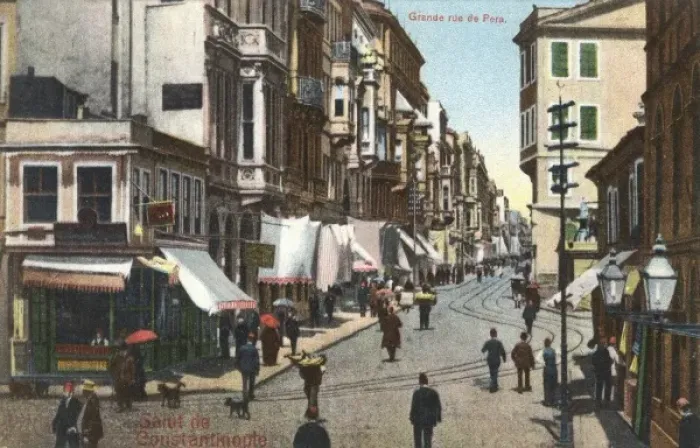 Framed Print : Main Street of Pera - Istanbul