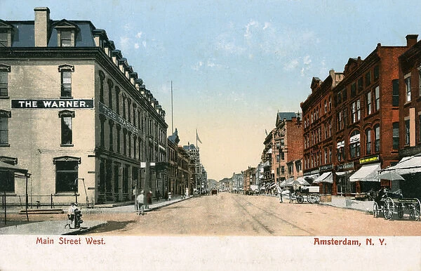Main Street West, Amsterdam, New York State, USA