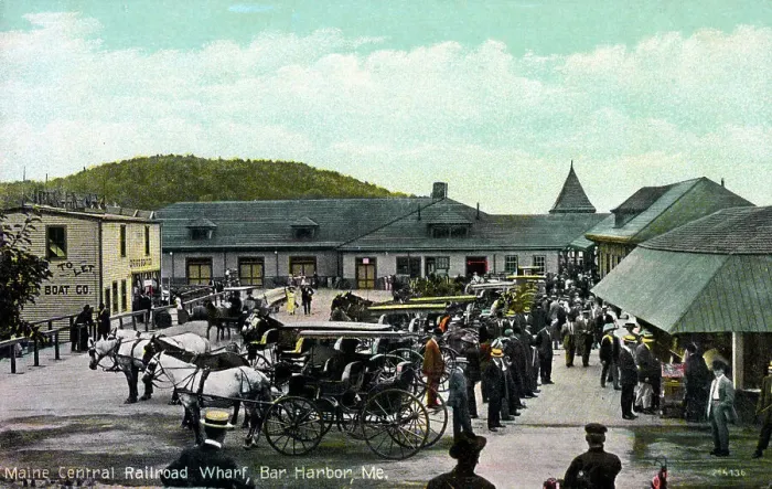 Framed Print : Maine Central Railroad Wharf, Bar Hudson, Maine, USA Framed Print : Maine Central Railroad Wharf, Bar Hudson, Maine, USA