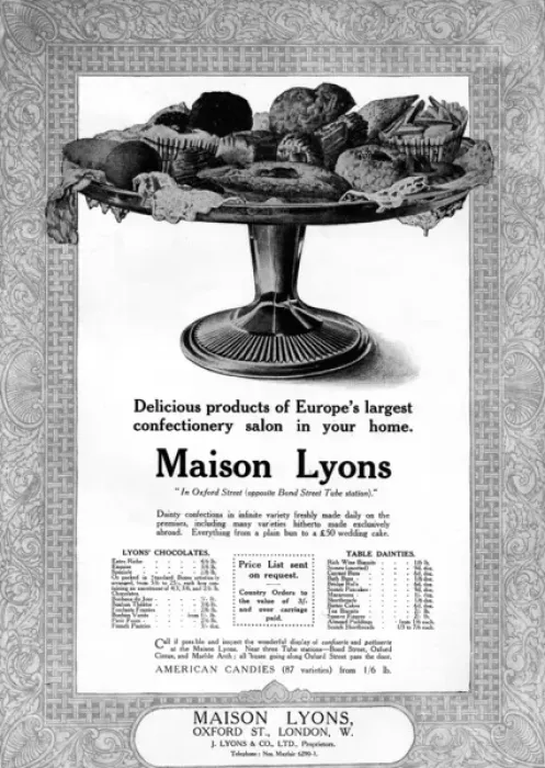 Framed Print : Maison Lyons advertisement, WW1 Framed Print : Maison Lyons advertisement, WW1