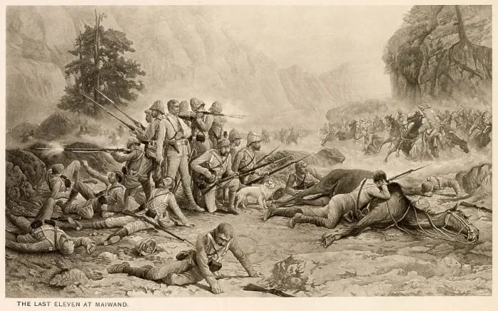 Framed Print : The last eleven at Maiwand. Date: 27 July 1880 Framed Print : The last eleven at Maiwand. Date: 27 July 1880