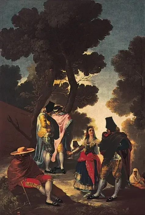 Framed Print : The Maja and the Cloaked Men Framed Print : The Maja and the Cloaked Men