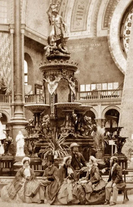 Framed Print : Majolica Fountain, International Exhibition, London in 1862 Framed Print : Majolica Fountain, International Exhibition, London in 1862
