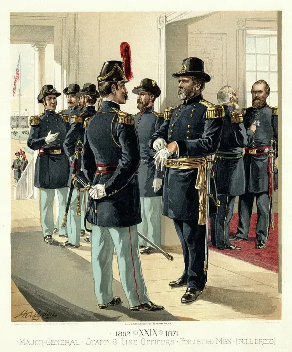 Framed Print : Major-General, Staff, Line Officers, Enlisted Men, Full Dres Framed Print : Major-General, Staff, Line Officers, Enlisted Men, Full Dres