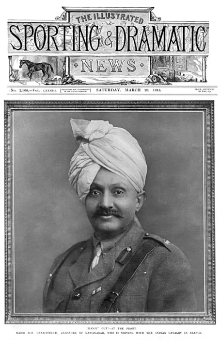 Framed Print : Major H. H. Ranjitsinhji Jamsaheb of Nawanagar, WW1