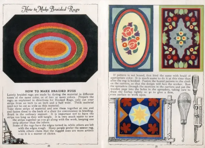 Framed Print : How to make braided rugs Framed Print : How to make braided rugs