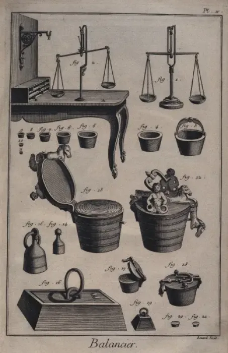 Framed Print : Maker of scales. Plate 4 for article Balancier Framed Print : Maker of scales. Plate 4 for article Balancier