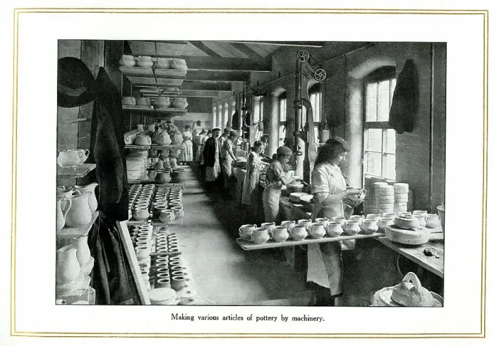 Framed Print : Making articles of pottery by machinery, Alfred Meakin Framed Print : Making articles of pottery by machinery, Alfred Meakin