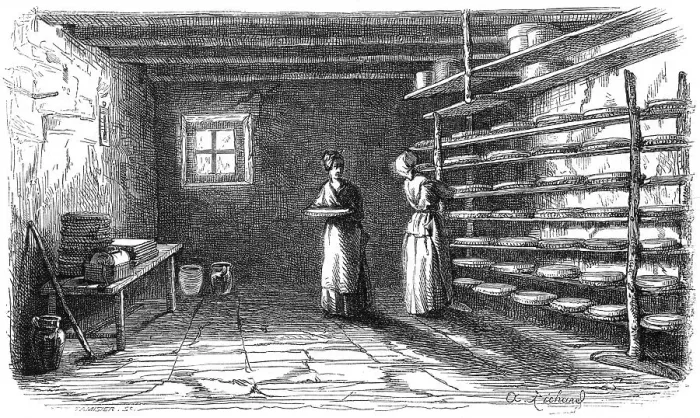 Framed Print : Making Brie 1854 Framed Print : Making Brie 1854