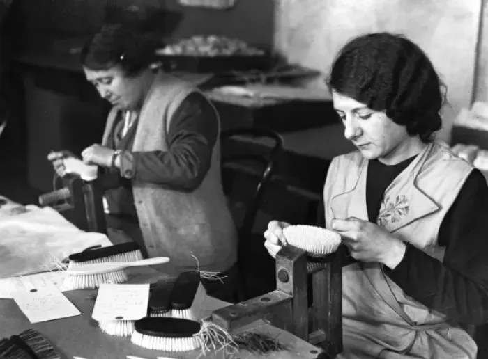 Framed Print : Making Brushes 1930S Framed Print : Making Brushes 1930S