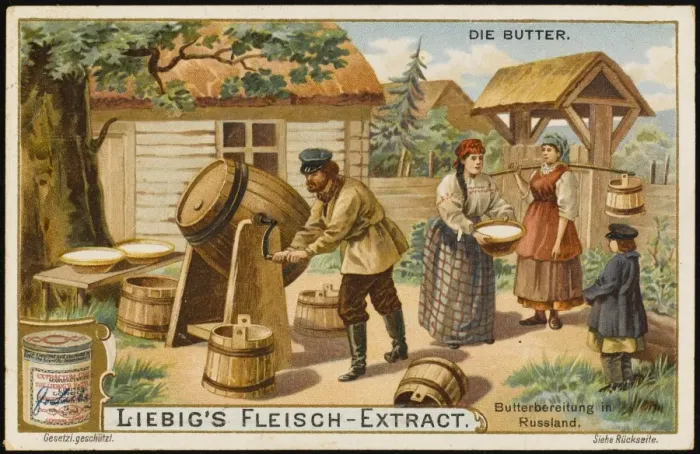 Framed Print : Making Butter, Russia Framed Print : Making Butter, Russia