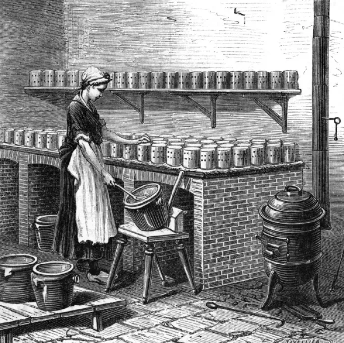 Framed Print : Making Camembert 1870 Framed Print : Making Camembert 1870