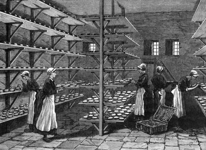 Framed Print : Making Camembert 1870 Framed Print : Making Camembert 1870