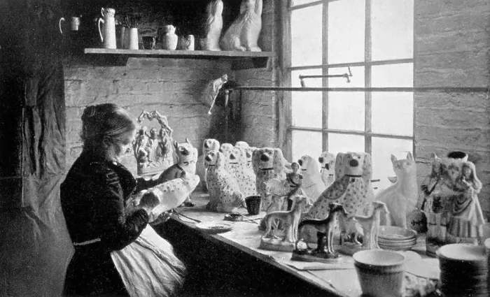 Framed Print : Making Ceramic Dogs Framed Print : Making Ceramic Dogs