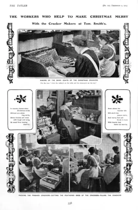 Framed Print : Making Christmas Crackers at Tom Smith s Framed Print : Making Christmas Crackers at Tom Smith s