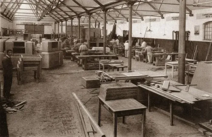 Framed Print : Making Furniture at Merxplas Labour Colony, Belgium Framed Print : Making Furniture at Merxplas Labour Colony, Belgium